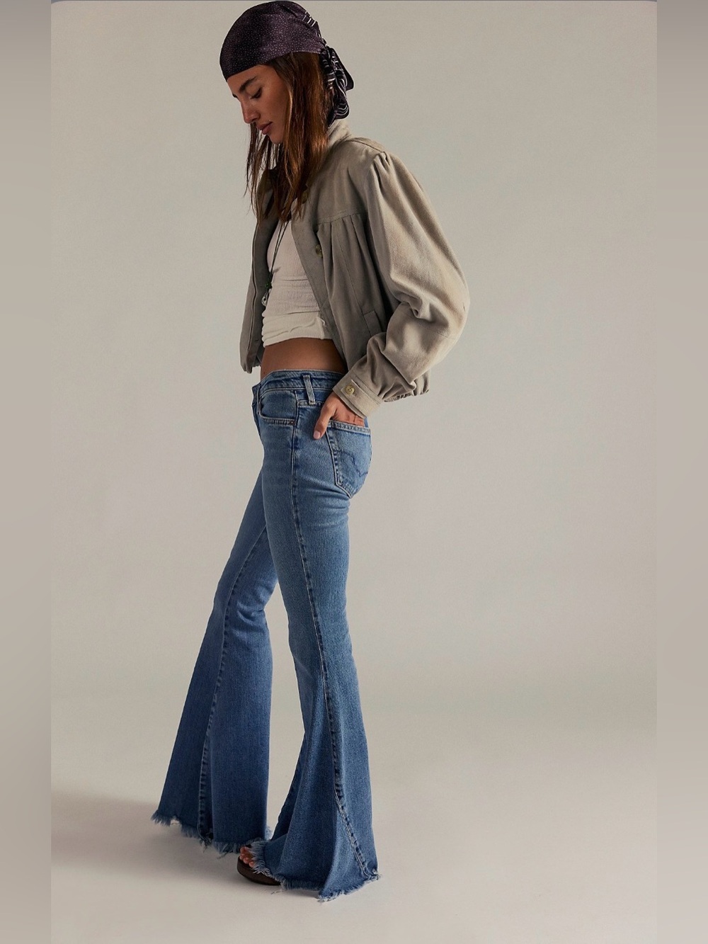 NWT Free People We The Free Emre Low-Rise Flare Jeans